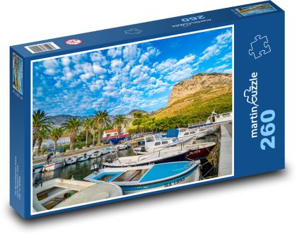 Statki w porcie - Chorwacja - Puzzle 260 elementów, rozmiar 41x28,7 cm