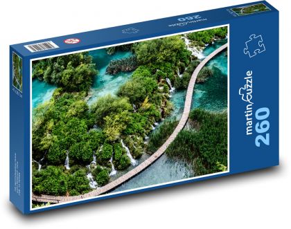 Chorvatsko - Plitvice - Puzzle 260 dílků, rozměr 41x28,7 cm