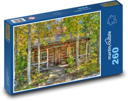 Příroda - chata - Puzzle 260 dílků, rozměr 41x28,7 cm