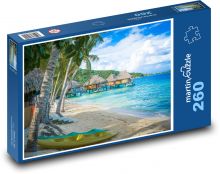 Palmy na pláži Bora Bora Puzzle 260 dielikov - 41 x 28,7 cm