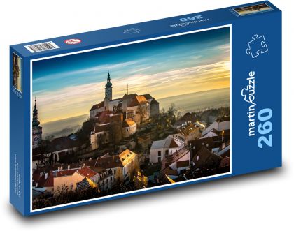 Mikulov bei Sonnenaufgang - Tschechische Republik - Puzzle - 260 Teile