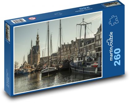 Holandsko - přístav - Puzzle 260 dílků, rozměr 41x28,7 cm