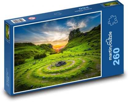 Škótsko Skyey Island - Puzzle 260 dielikov, rozmer 41x28,7 cm