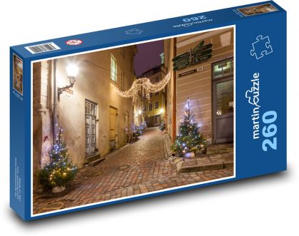 Estónsko - ulice Tallinnu - Puzzle 260 dielikov, rozmer 41x28,7 cm