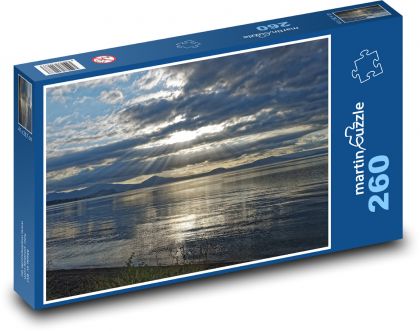 Nový Zéland - jezero Taupo - Puzzle 260 dílků, rozměr 41x28,7 cm