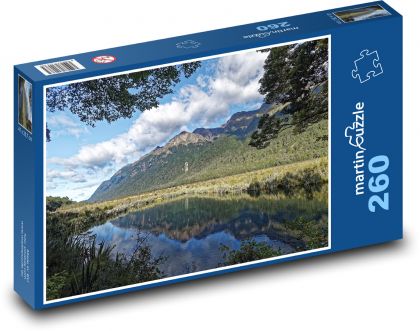 Lake Mirror, New Zealand - Puzzle 260 pieces, size 41x28.7 cm 