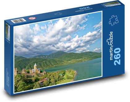 Gruzínsko - hrad Ananuri - Puzzle 260 dielikov, rozmer 41x28,7 cm