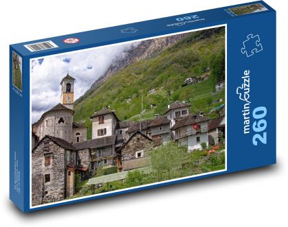 Švýcarsko - Ticino - Puzzle 260 dílků, rozměr 41x28,7 cm