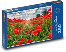 Rote Mohnblumen Puzzle 260 Teile - 41 x28,7 cm