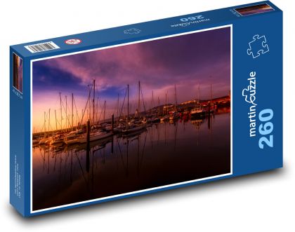 Hafen mit Yachten bei Sonnenuntergang - Puzzle - 260 Teile