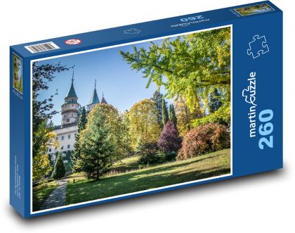 Zámek, podzim, park - Puzzle 260 dílků, rozměr 41x28,7 cm