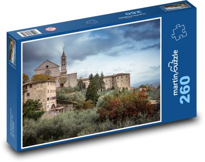 Włochy - kościół - Puzzle 260 elementów, rozmiar 41x28,7 cm