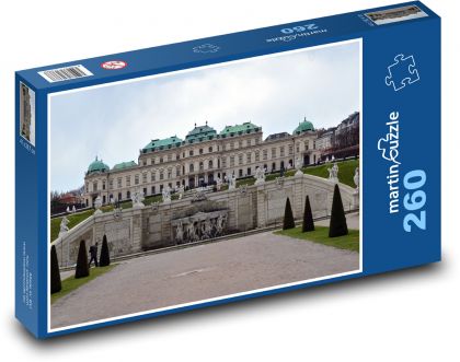 Belvedér Palác, Vídeň - Puzzle 260 dílků, rozměr 41x28,7 cm