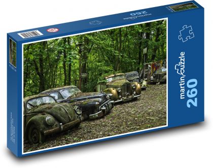 Verlassene Autos, Wracks - Puzzle - 260 Teile