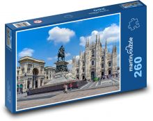 Milán, katedrála Duomo a náměstí Puzzle 260 - 41x28,7 cm