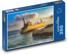 Vrak lodi v zátoce Puzzle 260 dílků - 41 x 28,7 cm