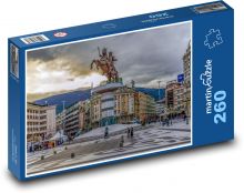 Plac w Skopje - Macedonia Puzzle 260 elementów - 41x28,7 cm