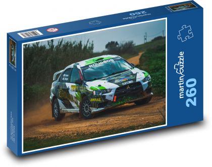 Rally car - races - Puzzle 260 pieces, size 41x28.7 cm 