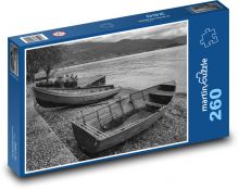 Lodě na břehu Puzzle 260 dílků - 41 x 28,7 cm