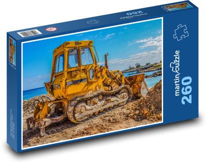 Pásový buldozer u moře - puzzle 260 dílků