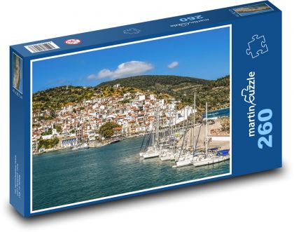 Grecka wyspa Skopelos - Puzzle 260 elementów, rozmiar 41x28,7 cm
