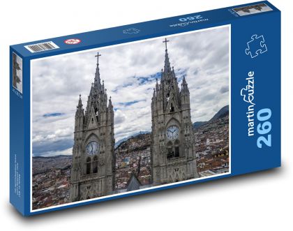 Bazilika Quito - Ekvádor - Puzzle 260 dielikov, rozmer 41x28,7 cm