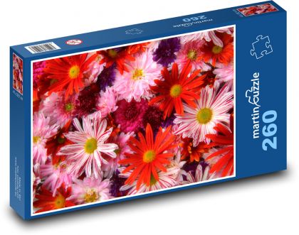Kvety - gerbery - Puzzle 260 dielikov, rozmer 41x28,7 cm