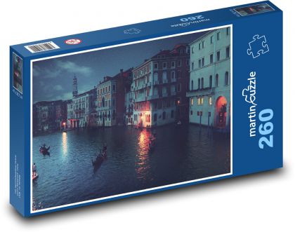 Itálie - Benátky, večer - Puzzle 260 dílků, rozměr 41x28,7 cm