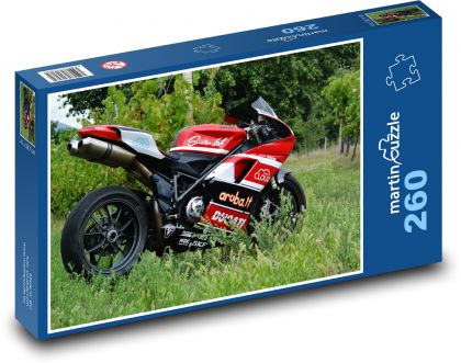 Motorka - Ducati - Puzzle 260 dílků, rozměr 41x28,7 cm