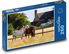 Koně v ohradě Puzzle 260 - 41x28,7 cm