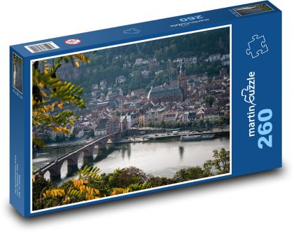 Belgie - město nad řekou - Puzzle 260 dílků, rozměr 41x28,7 cm