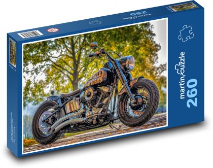 Motorbike - Harley Davidson - Puzzle 260 pieces, size 41x28.7 cm 