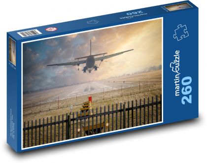 Airplane landing - Puzzle 260 pieces, size 41x28.7 cm 