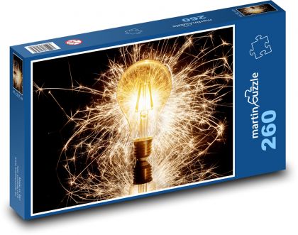Žárovka a prskavka - puzzle 260 dílků