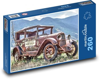 Old car, veteran - Puzzle 260 pieces, size 41x28.7 cm 