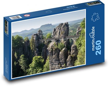 Bastei - skalný most - Puzzle 260 dielikov, rozmer 41x28,7 cm