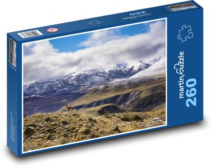 Śnieżne szczyty gór - Puzzle 260 elementów, rozmiar 41x28,7 cm