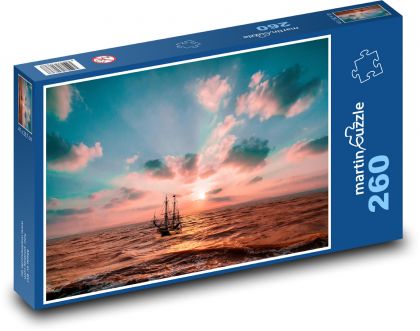 Sailboat, sea - Puzzle 260 pieces, size 41x28.7 cm 