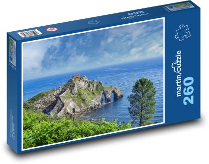 Kirche auf dem Felsen im Meer - Puzzle - 260 Teile
