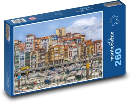 Small town, harbor - Puzzle 260 pieces, size 41x28.7 cm 