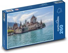 Švýcarsko - Oberhofen Puzzle 260 dílků - 41 x 28,7 cm