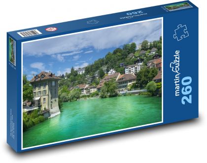 Rzeka Berno - Szwajcaria - Puzzle 260 elementów, rozmiar 41x28,7 cm