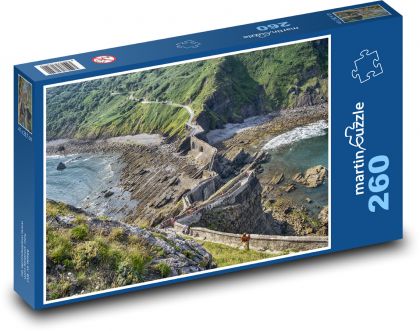Pobřežní krajina s úzkou stezkou - puzzle 260 dílků