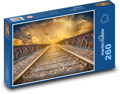 Tory kolejowe - Puzzle 260 elementów, rozmiar 41x28,7 cm