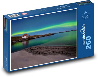Norsko - polární záře - Puzzle 260 dílků, rozměr 41x28,7 cm