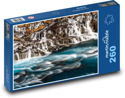 Vodopád na rieke - Puzzle 260 dielikov, rozmer 41x28,7 cm