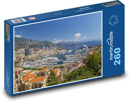 Monako - statki w Zatoce - Puzzle 260 elementów, rozmiar 41x28,7 cm