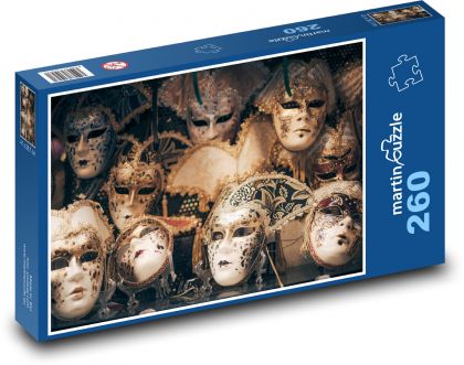 Masks, carnival - Puzzle 260 pieces, size 41x28.7 cm 