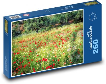 Příroda - vlčí mák - Puzzle 260 dílků, rozměr 41x28,7 cm