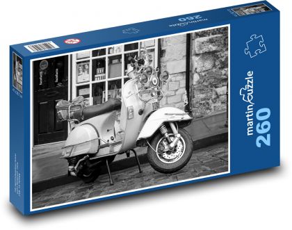Skútr - Vespa - Puzzle 260 dílků, rozměr 41x28,7 cm